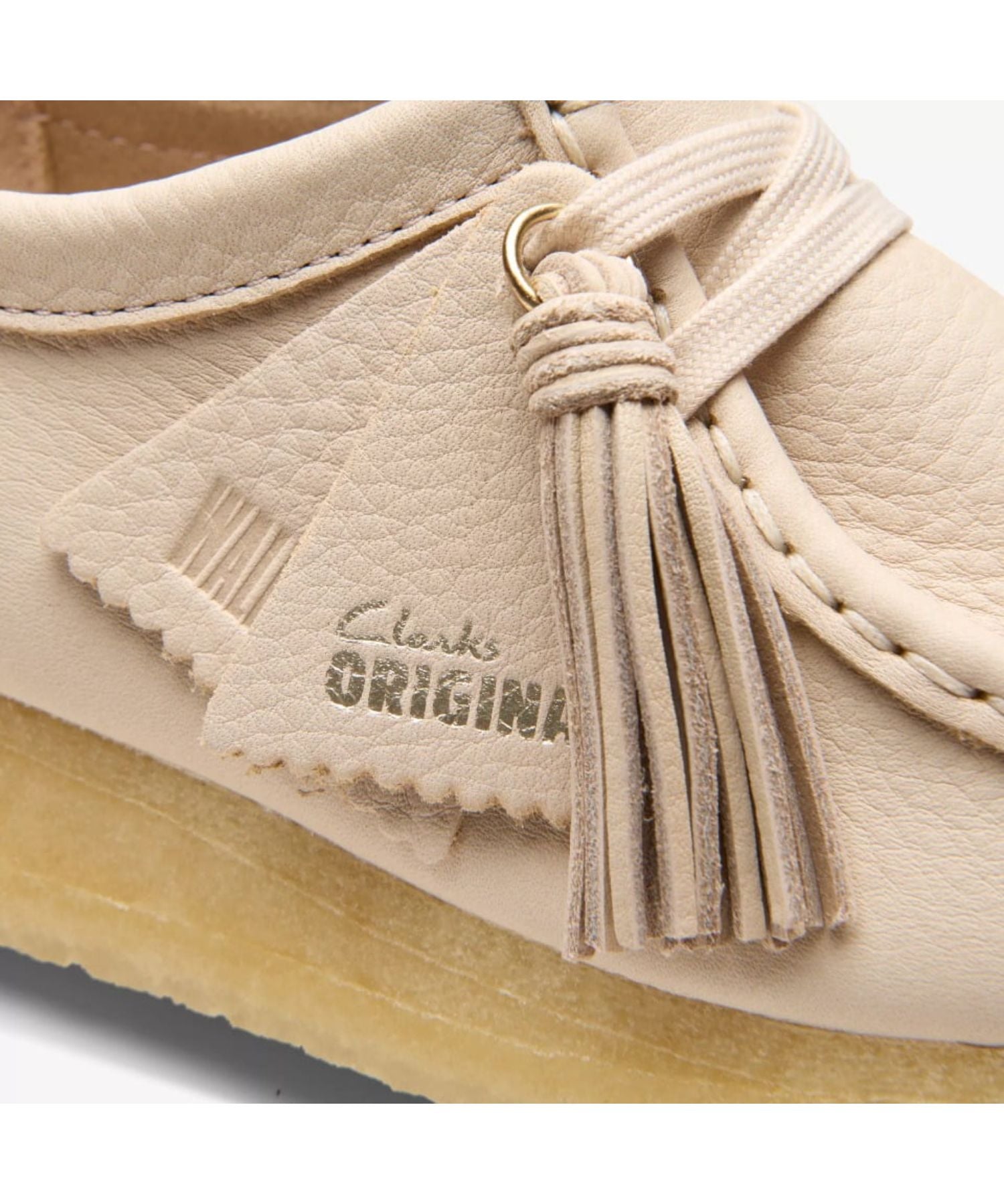 Wallabee. Beige Leather