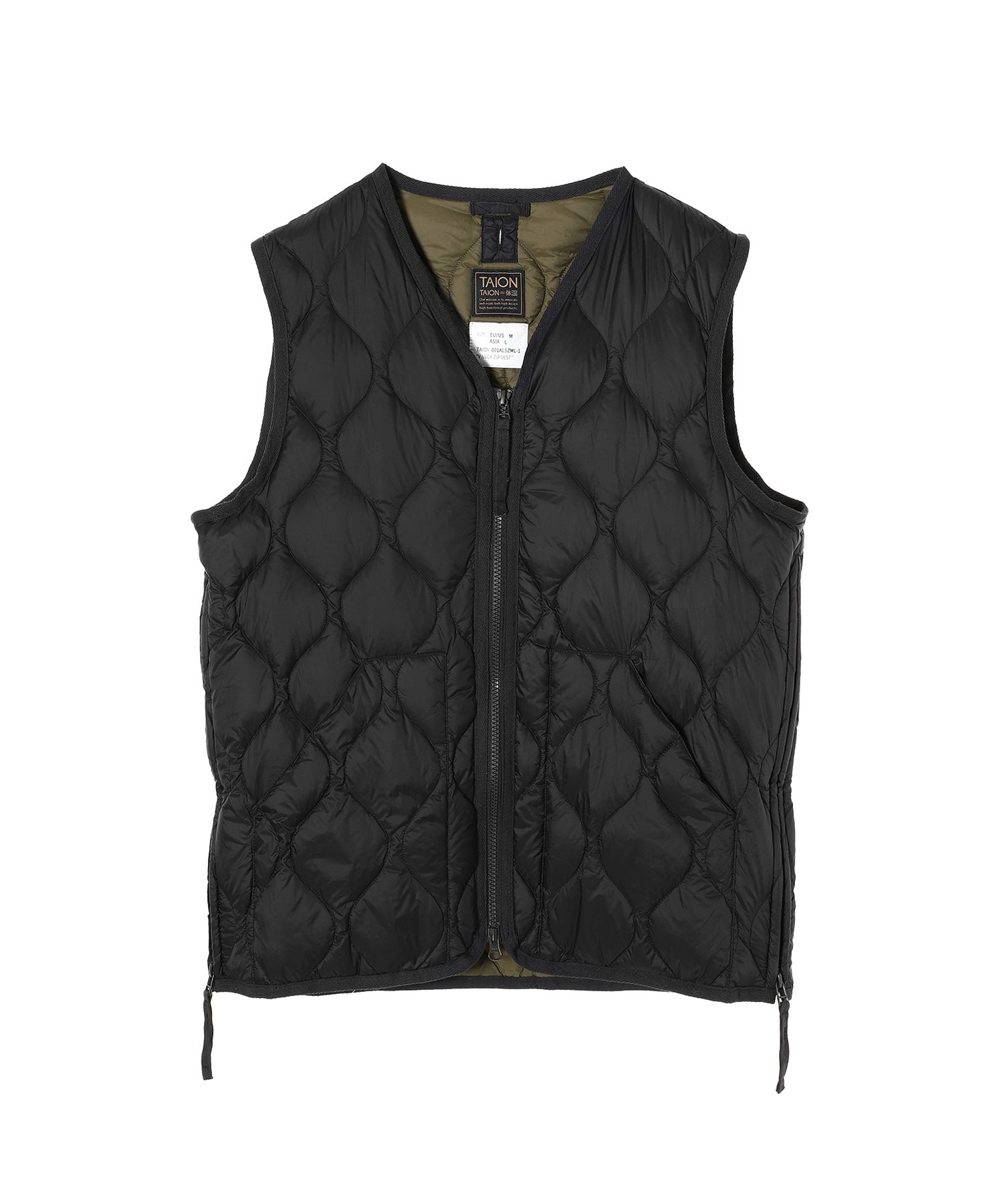 TAION /タイオン/ Military V Neck W-Zip Down Vest