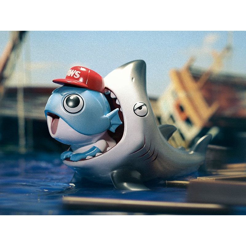 "【SALE】POP MART JAWS×THE BIGGIE FISHビッグサイズ" - 0001448614494